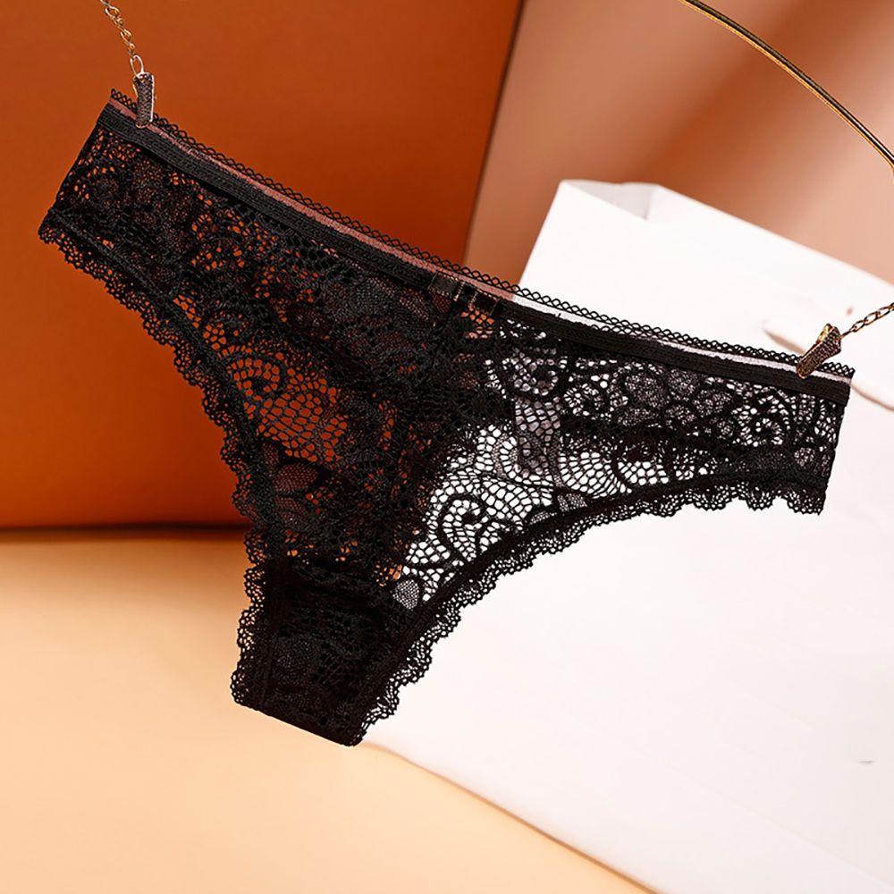 SOMEDAYZL Lace Panties Transparent Breathable T-Back Underpants Cotton Crotch G String Sexy Briefs