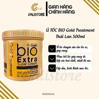 Ủ tóc BIO Gold Treatment Thái Lan 500ml, Dầu xả siêu mềm mượt phục hồi tóc hư tổn Biotin Gold - Galistore