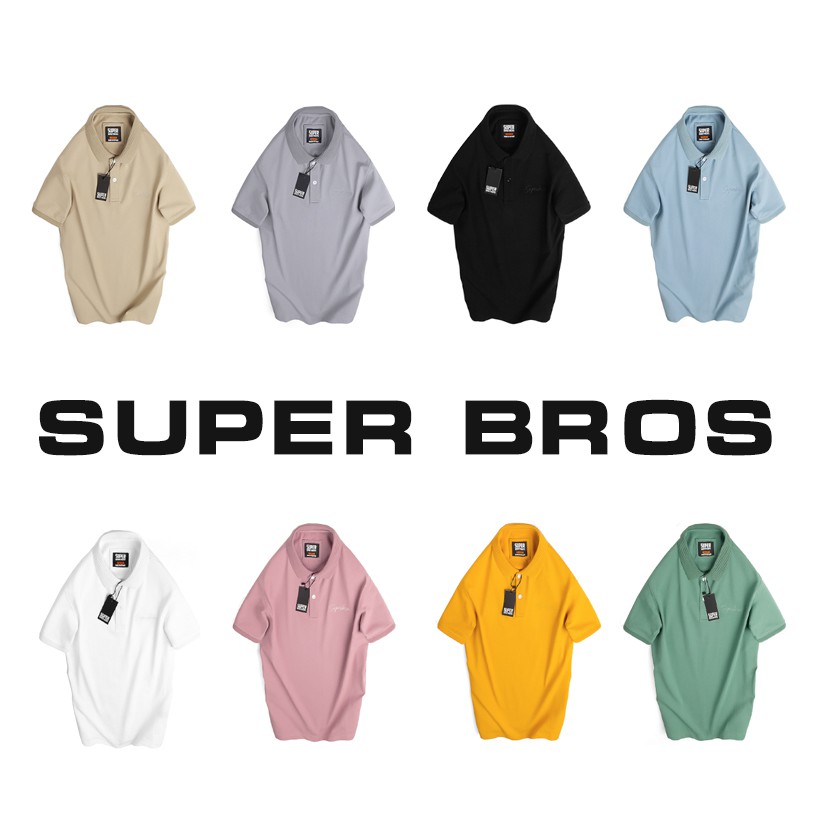Áo Thun Có Cổ Nam Polo Trơn Hàng Hiệu SUPER BROS Xịn, Đẹp. Vải. Logo Thêu Với Nhiều Màu Áo Nam Tính. Cam Kết Chính Hãng. | BigBuy360 - bigbuy360.vn