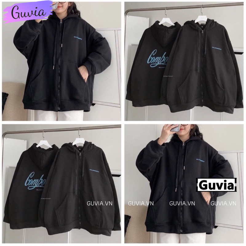 Áo Khoác Nỉ Hoodie KILL WINNER Nam Nữ Ulzzang Unisex, Áo Khoác Dây Kéo Form Rộng GUVIA