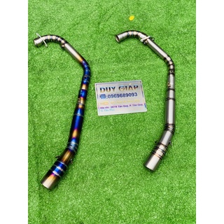 Cổ pô Titan 2 khúc gắn lon cbr redleo k cắt gắn như zin vừa gác chân