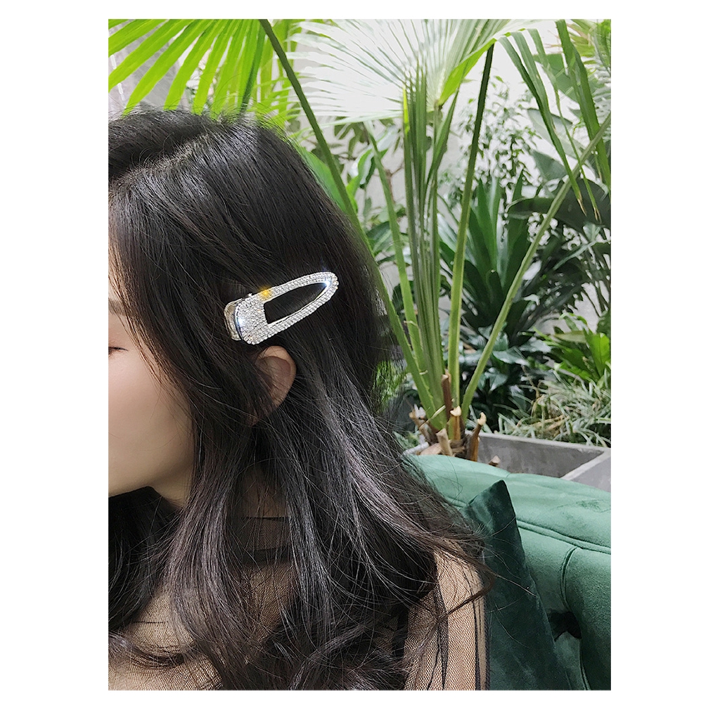 Kẹp tóc đính đá lấp lánh thời trang phong cách Hàn Quốc