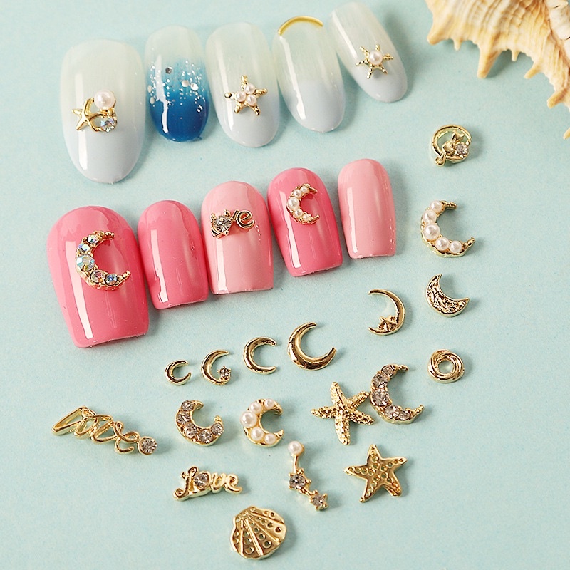 Charm/Phụ kiện sao biển, trăng ,love trang trí nail / móng tay