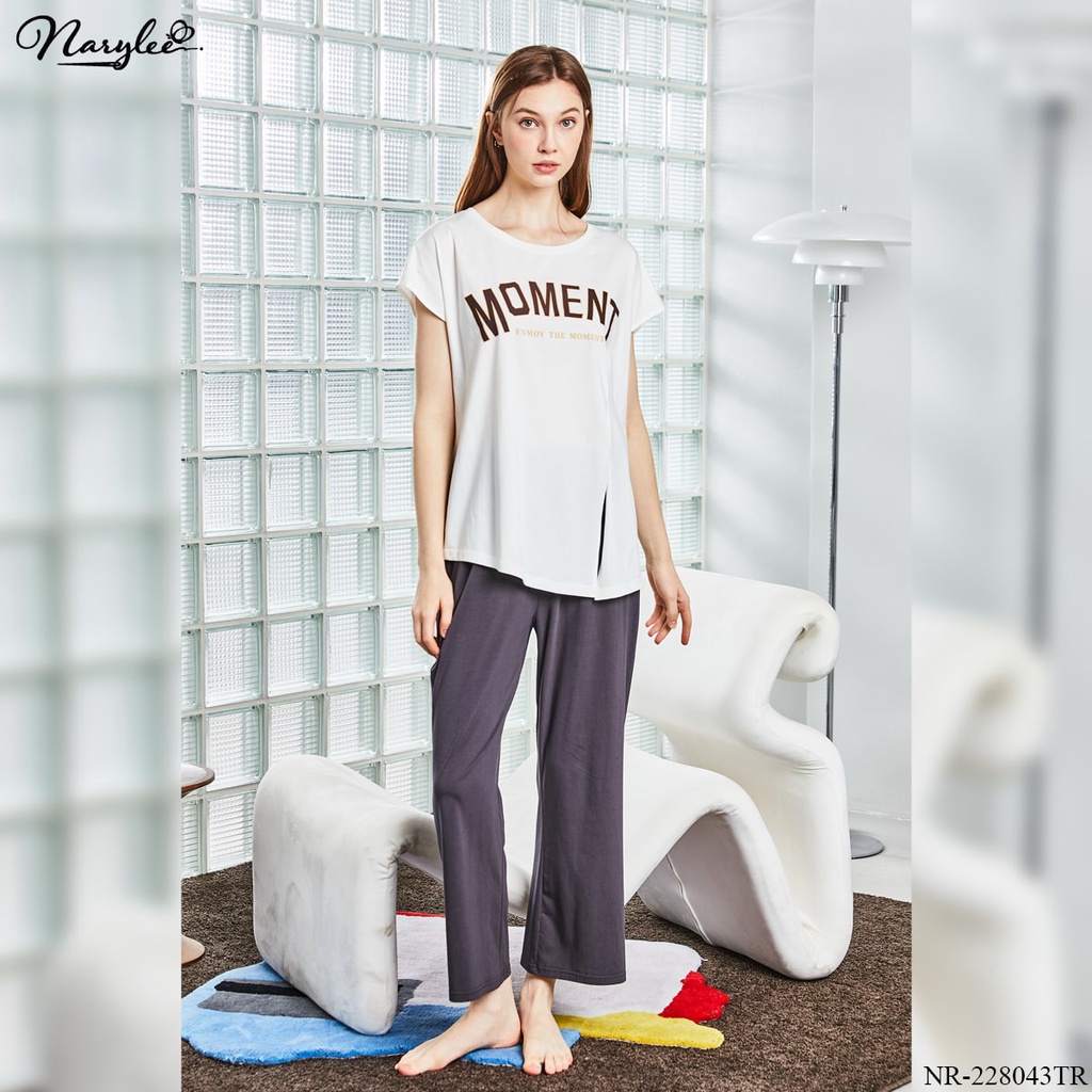 Đồ bộ mặc nhà nữ cao cấp Narylee áo cộc quần dài chất cotton nhập khẩu mềm mịn chống tia UV kháng khuẩn mã NR - 228043