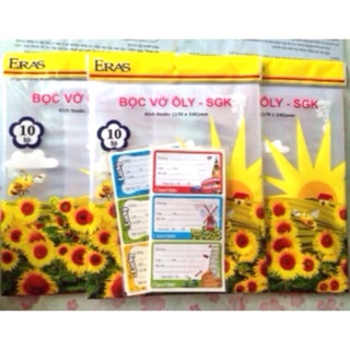 Set 40 bọc bìa + 45 nhãn vở
