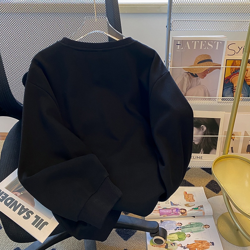 Áo Sweater Cotton Cổ Tròn Thiết Kế Mới Thời Trang Mùa Thu Dành Cho Nữ