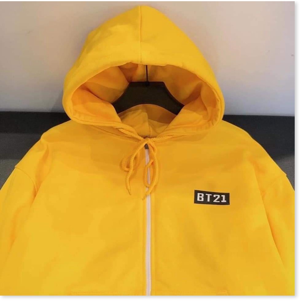 [FREESHIP TOÀN QUỐC] Áo khoác nữ form rộng BT21, áo hoodie nữ form rộng có dây kéo thời trang nữ 4young | BigBuy360 - bigbuy360.vn