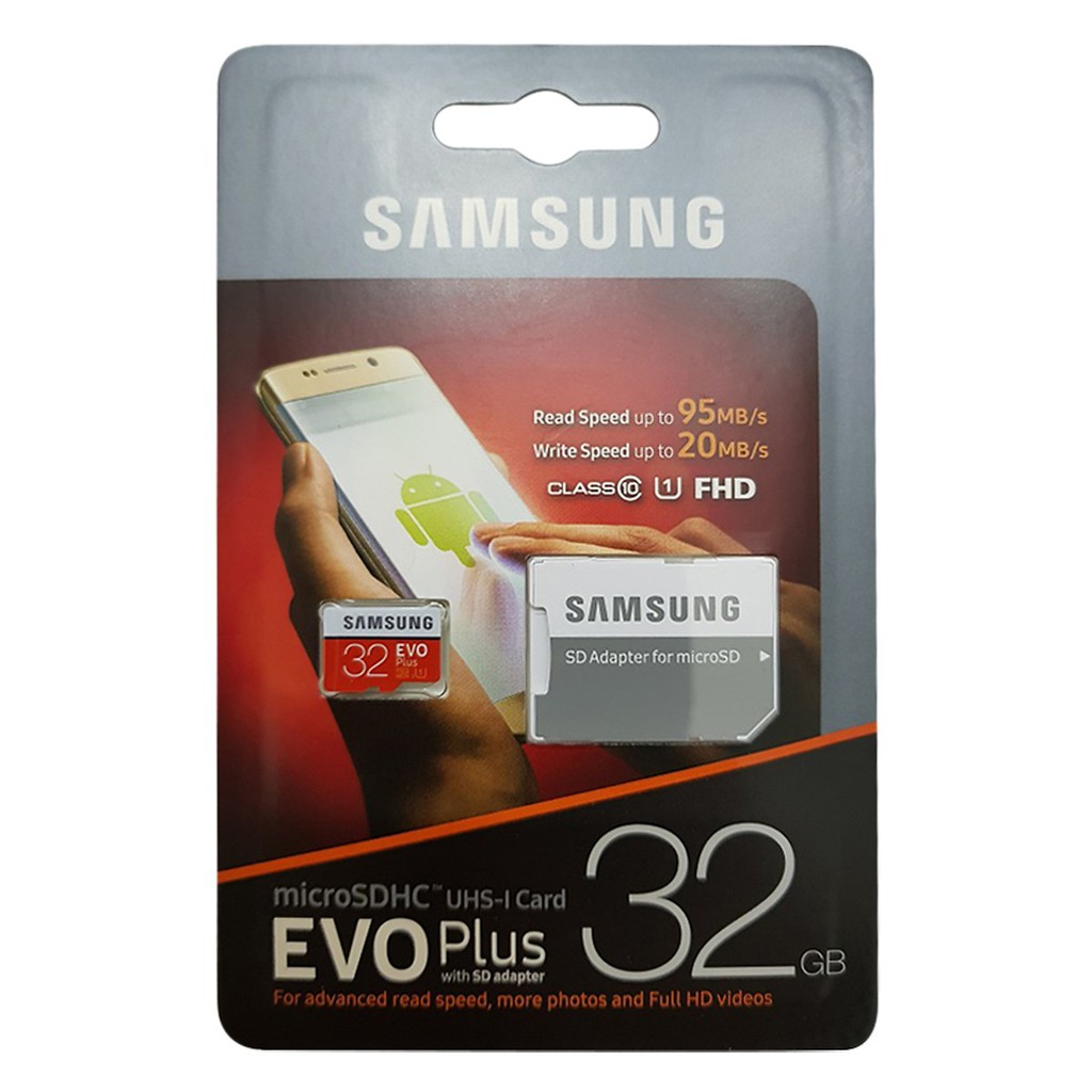 [Chính hãng] Thẻ nhớ Samsung Evo U3 Plus 32GB Class 10 kèm Adapter (Bảo hành 24 tháng)