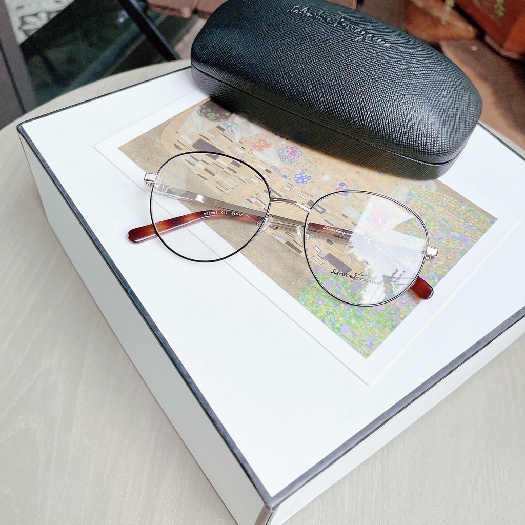 Gọng cận Salvatore Ferragamo SF2202 gọng tròn Nobita viền đen