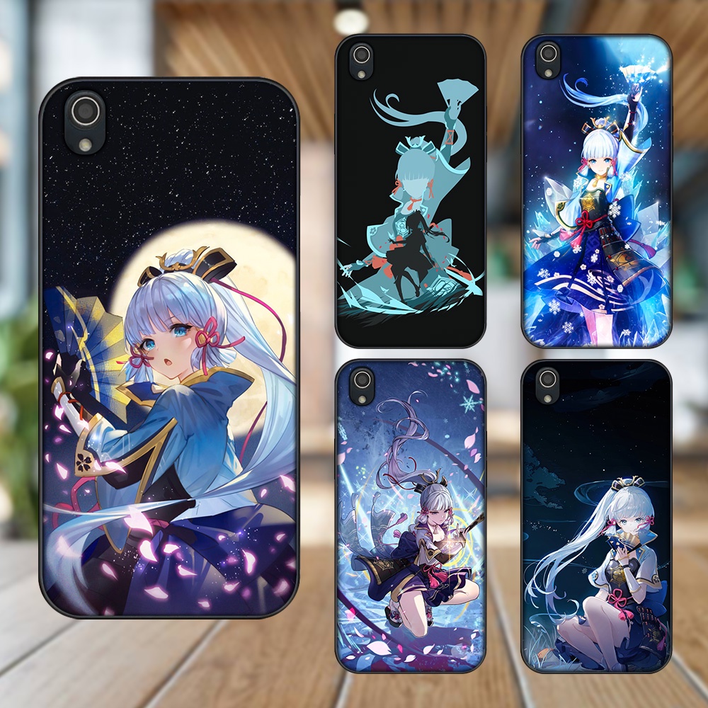 Ốp lưng Vivo Y91c viền đen in hình Ayaka Genshin Impact
