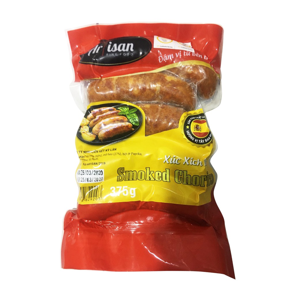 Xúc xích heo xông khói Chorizo 375g