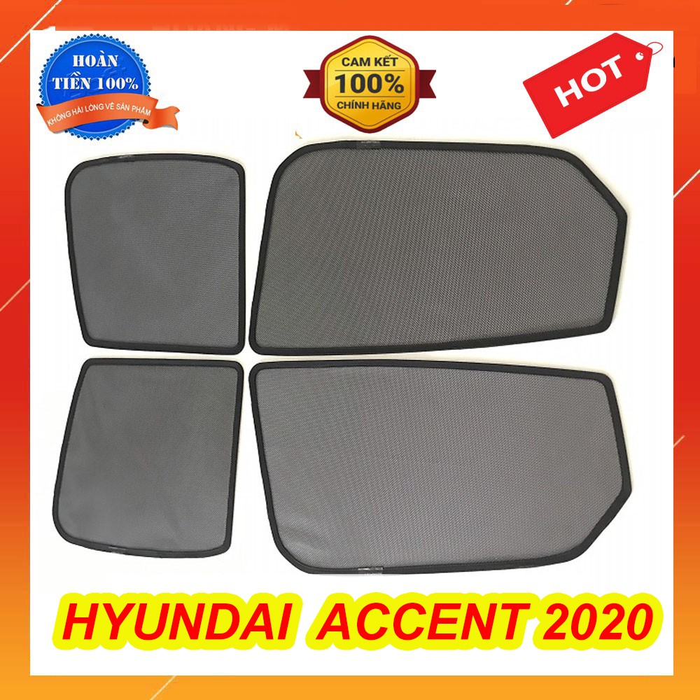 Che Nắng Nam Châm Xe Accent 2018-2019 2020 2021 Bộ 4 Tấm Có Sẵn Nam Châm Hút Mạnh