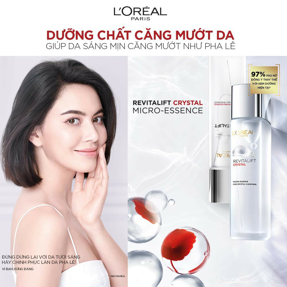 Dưỡng chất chất căng mướt da LOreal Paris Revitalift Crystal Micro Essence 22ml | BigBuy360 - bigbuy360.vn