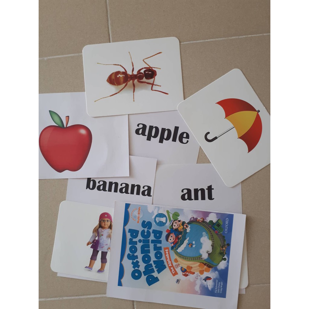 Học liệu Thẻ học tiếng Anh Flashcard Oxford Phonics - Flashcard ép plasctic Oxford phonics world trọ
