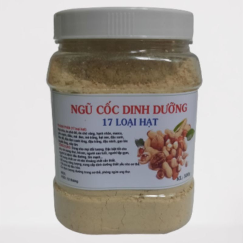 500g Bột ngũ cốc dinh dưỡng 17 loại hạt (dùng tăng cân, lợi sữa)