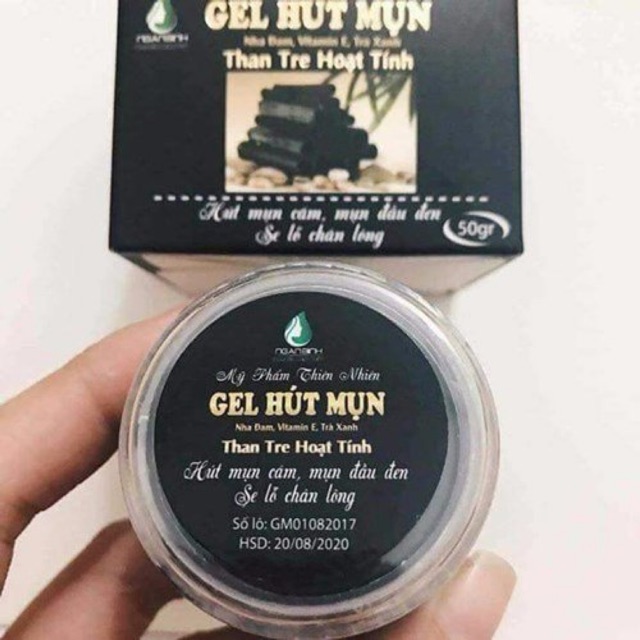 Gel hút mụn cám tinh than tre hoạt tính than 50g Vanveo