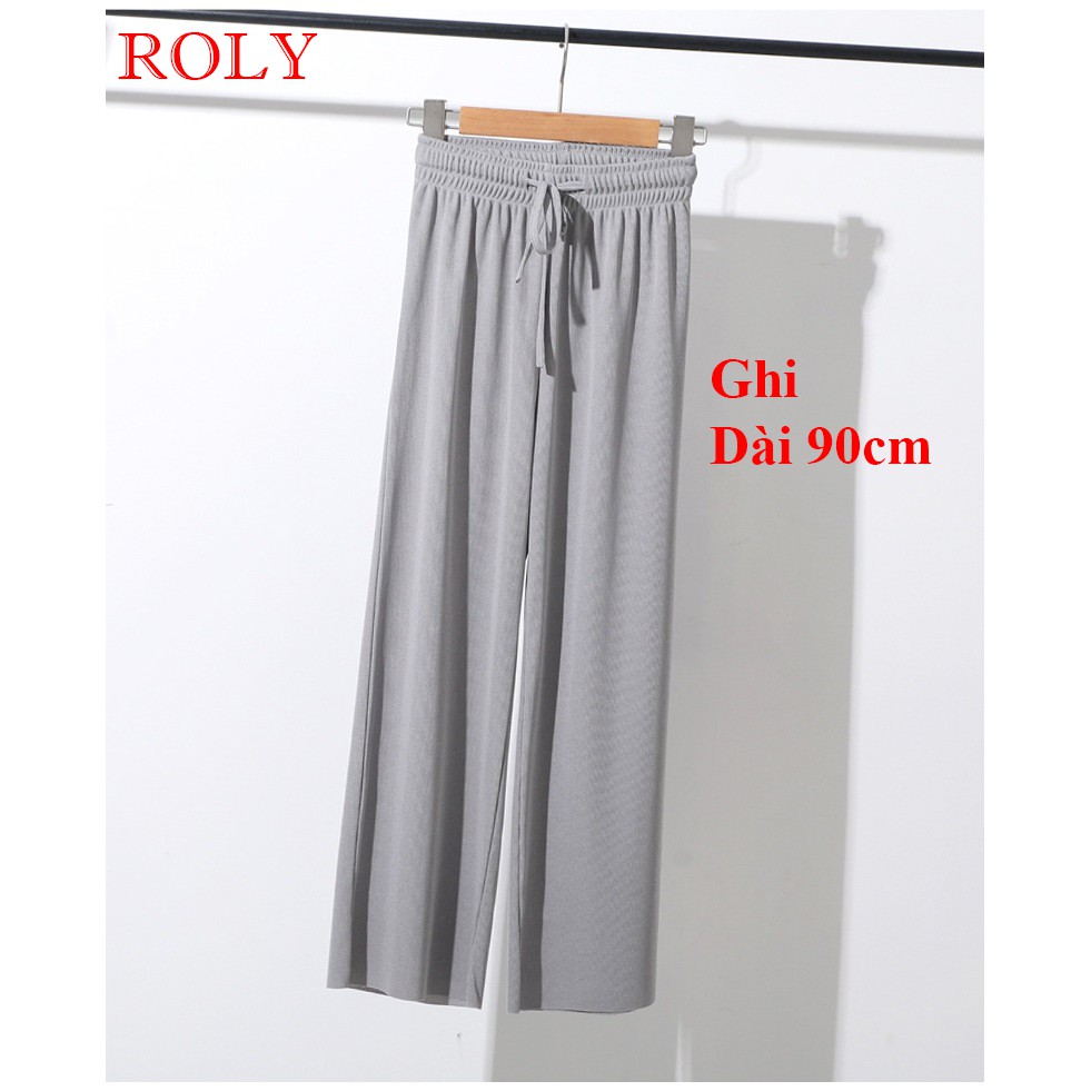 ROLY - Quần ống rộng gân tăm cho mùa thu 2020, quần dáng suông rộng mặc cực đẹp