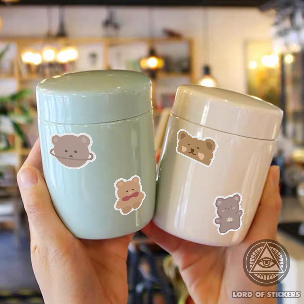 Set 90 Miếng Dán Họa Tiết Gấu Hoạt Hình Cute Dễ Thương Sticker Chống Thấm Nước Trang Trí Mũ Bảo Hiểm, Laptop, Sổ, Guitar