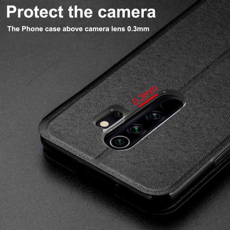 Bao Da Điện Thoại Nắp Lật Mở Cửa Sổ Cho Xiaomi Redmi Note 8 Pro 8pro Note8pro Redmi Note8 Pro