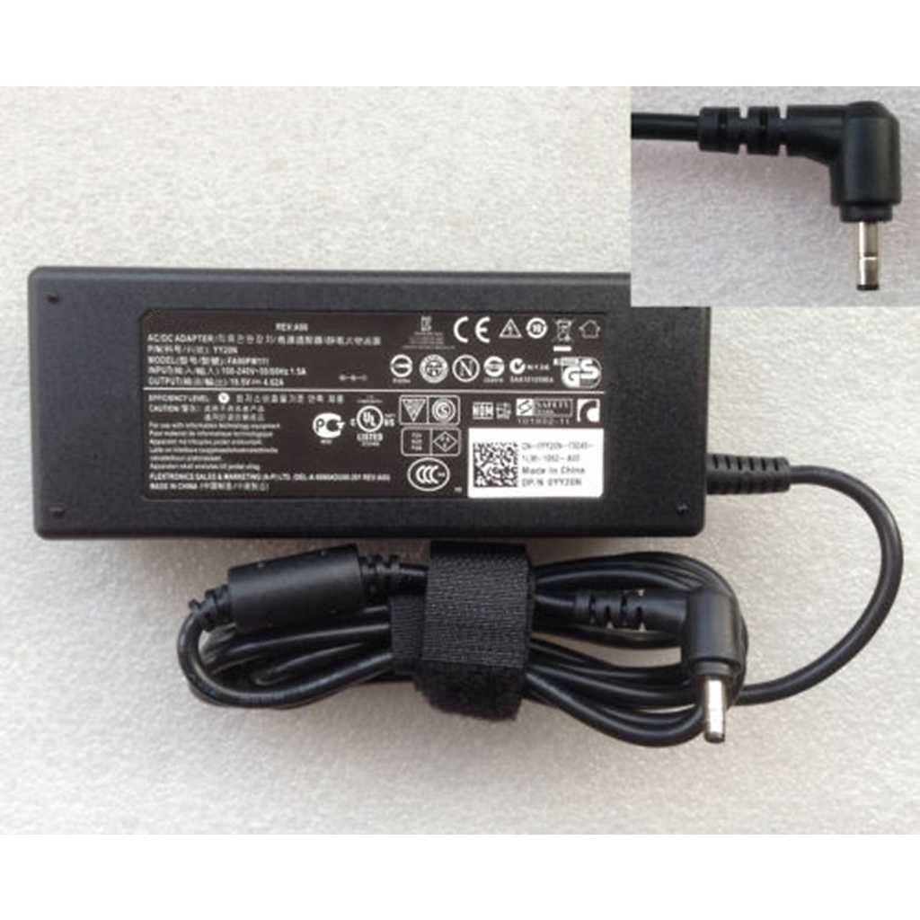 Sạc dùng cho Laptop DELL 19.5v - 4.62A Đầu đạn - Hàng nhập khẩu loại 1