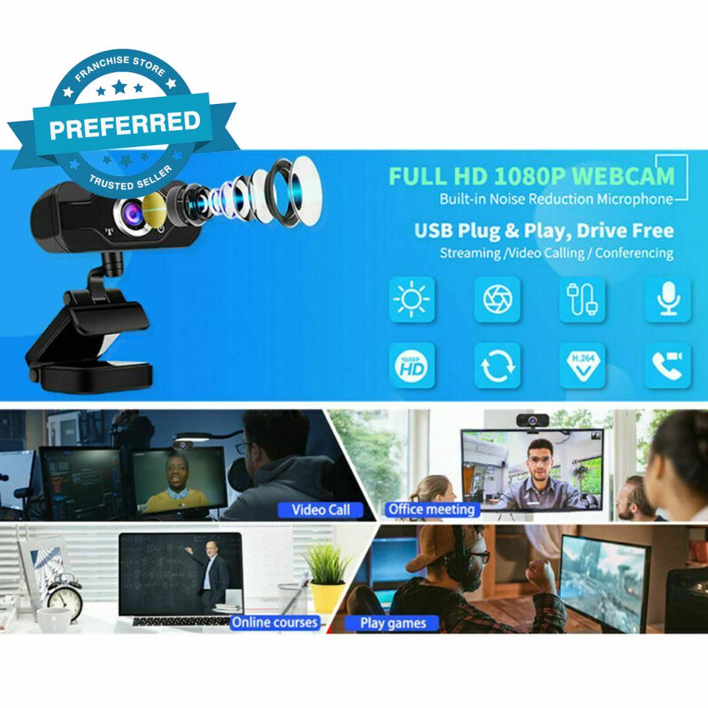 Webcam Mini tự động lấy nét Full Hd 1080p cho máy tính/laptop U1B3