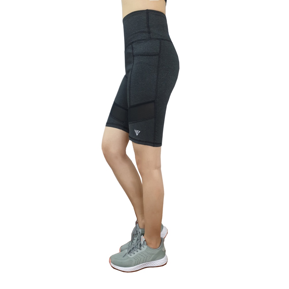Quần Ngố Tập Gym Nữ Phối Lưới Thoáng Mát - Quần Legging Ngố