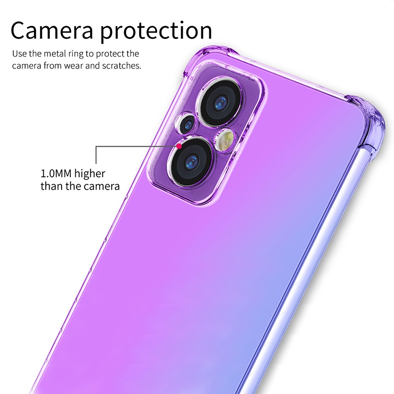 Ốp Điện Thoại Mềm Chống Sốc Màu Gradient Cho OPPO Reno 8Z 5G OPPO Reno 7Z 6 Z 5G