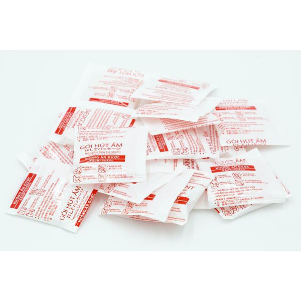 Combo 10 gói hút ẩm Silica Gel loại 1g/gói, Gói chống ẩm quần áo giày dép tủ bếp