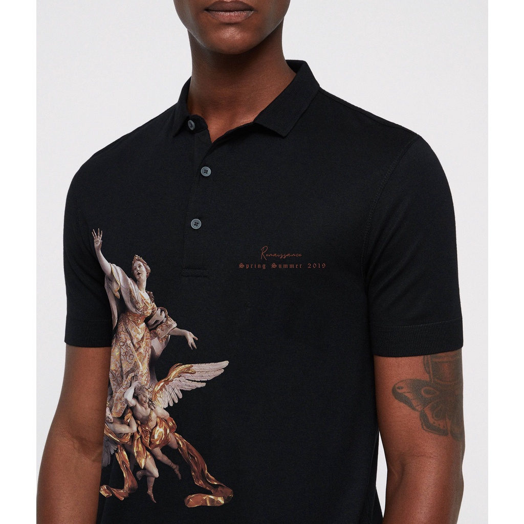 Áo Polo Mikenco HEAVENLY BODIES vải cao cấp tay lỡ nam nữ phong cách trẻ trung, mặc form cực đẹp