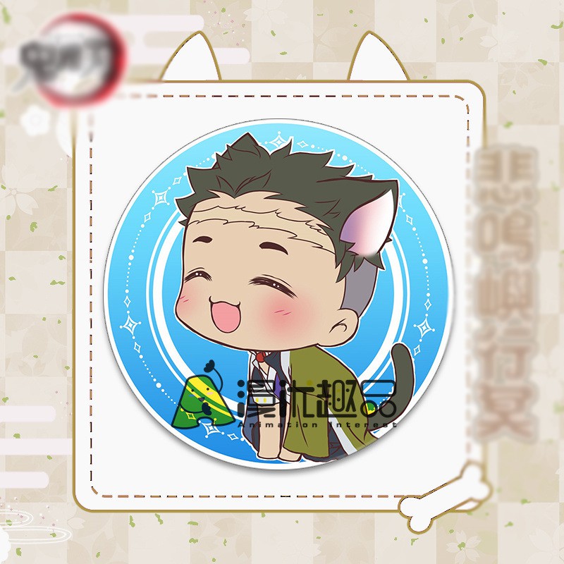 (CHÓ) Combo 14 huy hiệu cài áo IN HÌNH Kimetsu no yaiba Thanh gươm diệt quỷ anime chibi dễ thương xinh xắn