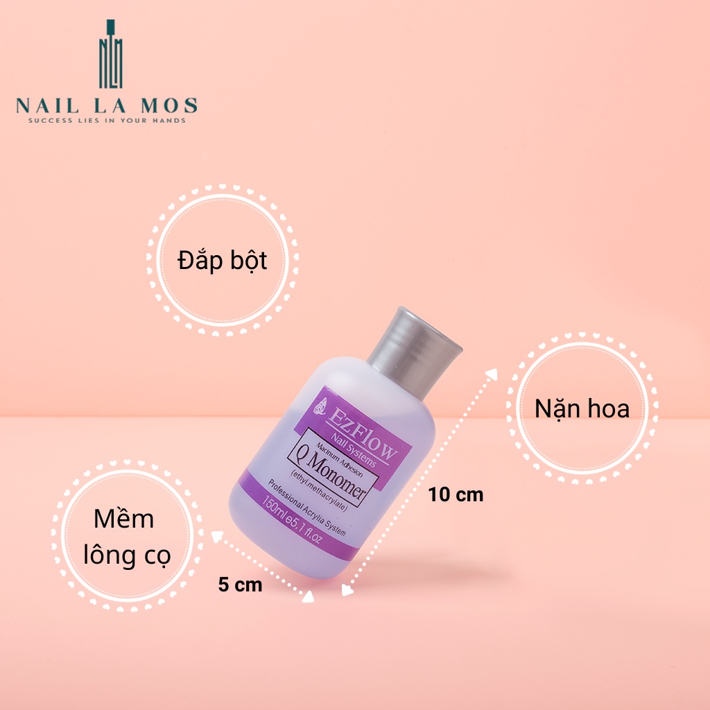 Dung dịch tím Ezflow chính hãng - Nước đắp bột móng tay, nặn hoa chuyên dụng ngành nails