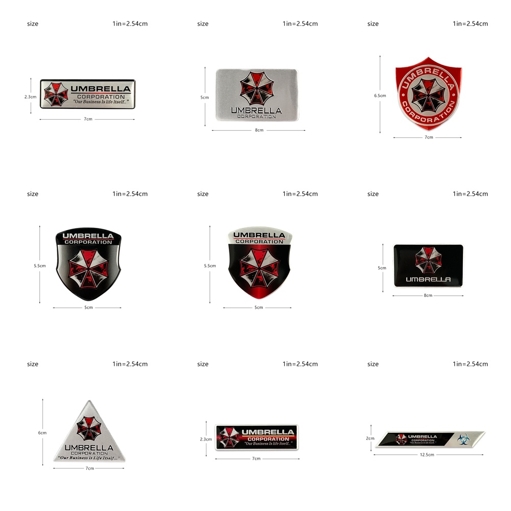 Miếng Dán Logo Resident Evil Bằng Kim Loại Nhôm Chống Nước Chống Nắng Cho Xe Hơi Xe Máy