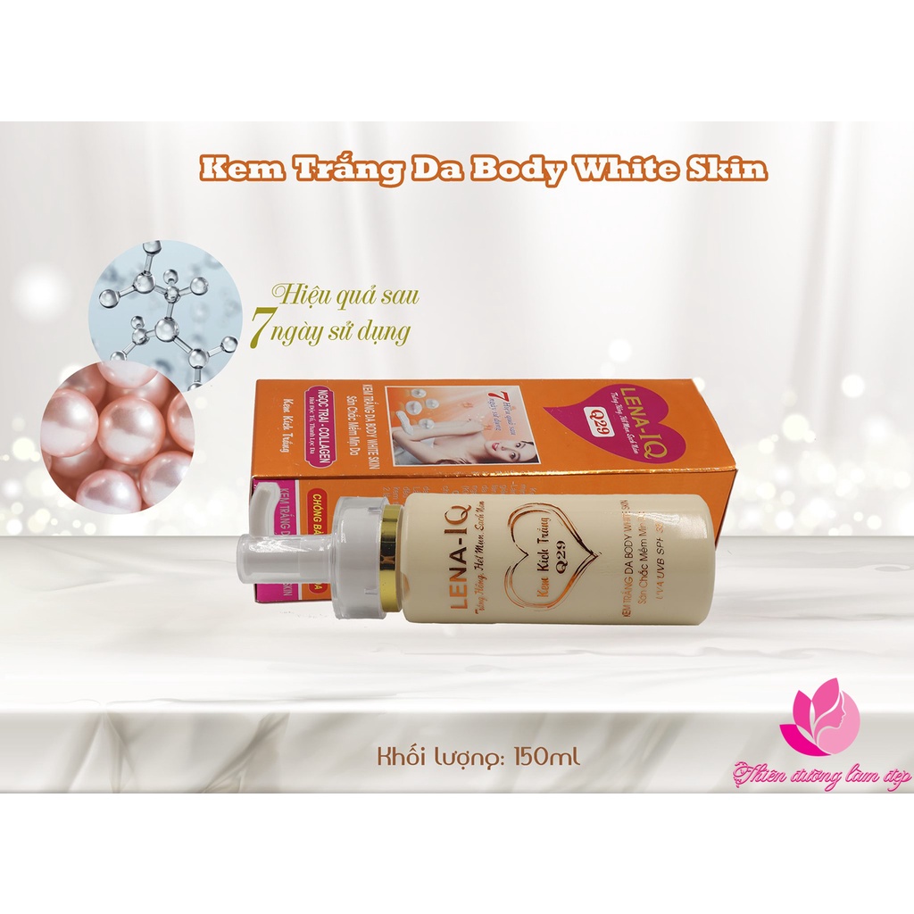 Kem kích trắng Body, Săn chắc, Mềm mịn da Ngọc Trai - Collagen Q29 LENA-IQ - 150ml