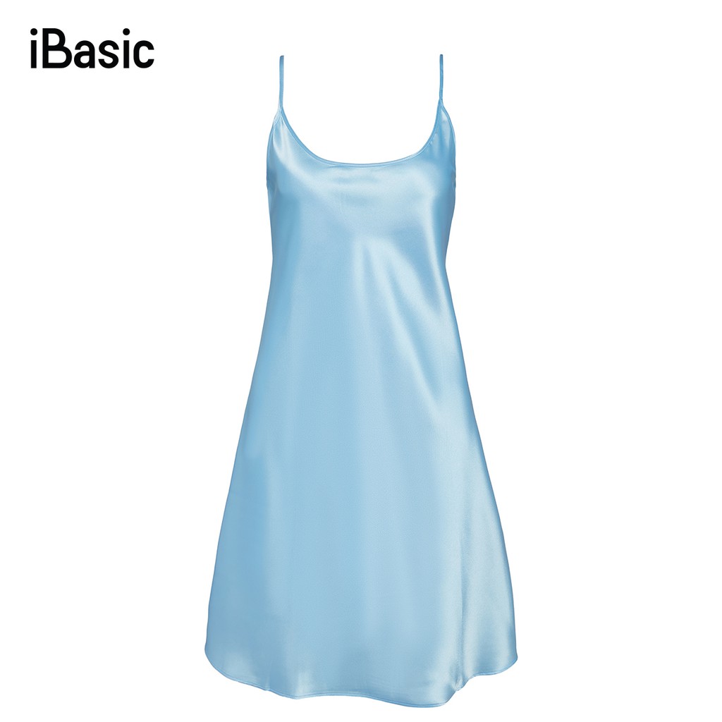 Đầm ngủ lụa satin hai dây mềm mại iBasic 7916