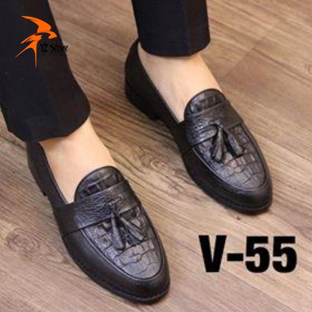 Giầy Tây Nam - Giày Nam Công Sở Cao Cấp Da Bò, Chuông In Vân Cá Sấu Nổi Bật (Bảo Hành Da 12 Tháng)