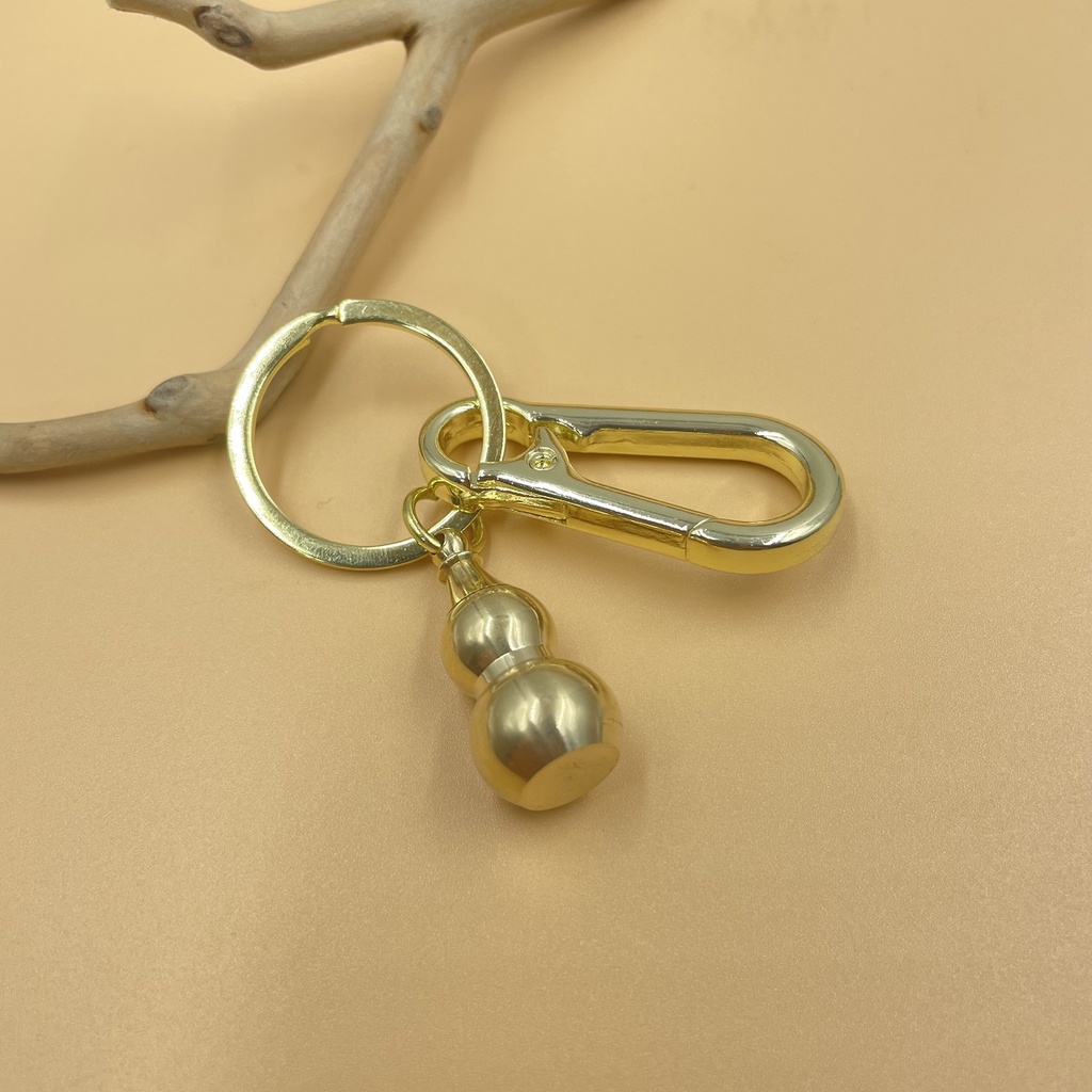 Móc Khóa Đồng Thau Trang Trí Tỳ hưu,Bầu,Lá,Ngũ Đế,Móc Treo Phối Nhiều Kiểu Độc Lạ Phong Thủy May Mắn Chiêu Tài Lộc