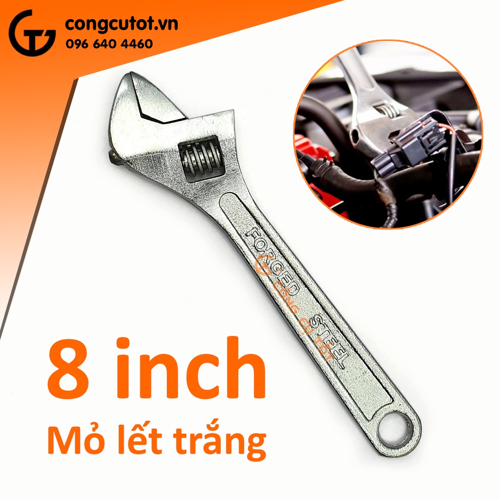 Mỏ lết trắng 8 inch 200mm