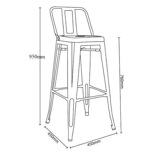 Ghế bar tolix - Ghế Cafe - Ghế Ăn - Ghế Nhà Hàng - Ghế Trà Sũa - Ghế Khách Sạn - Ghế bar - Ghế Ban Công - Nội Thất Faha