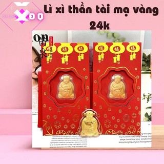 Bao Lì Xì Mạ Vàng 24k,Lì xì Thần Tài may mắn Rước Tài Lộc về nhà.