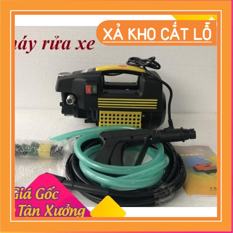 Máy rửa xe tự hút nước áp lực cao, công suất 1800w, tặng kèm bình tạo bọt