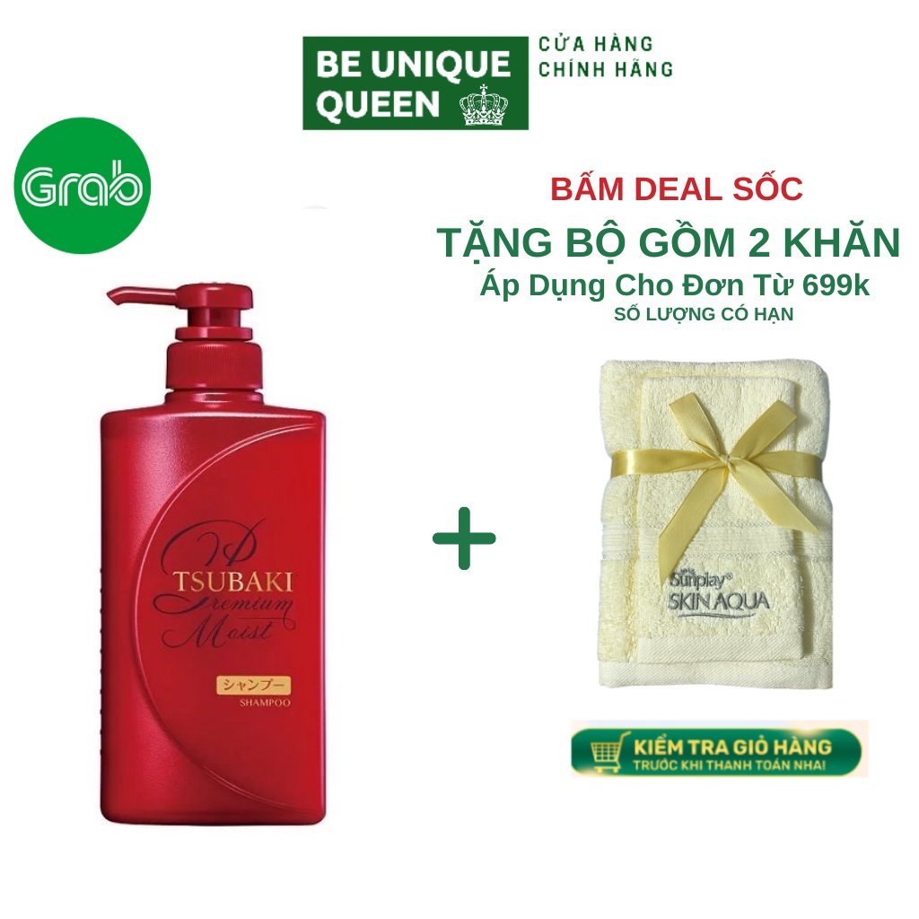 Dầu gội Dưỡng tóc Suôn Mềm Bóng Mượt Premium Moist Tsubaki(490ml/chai)