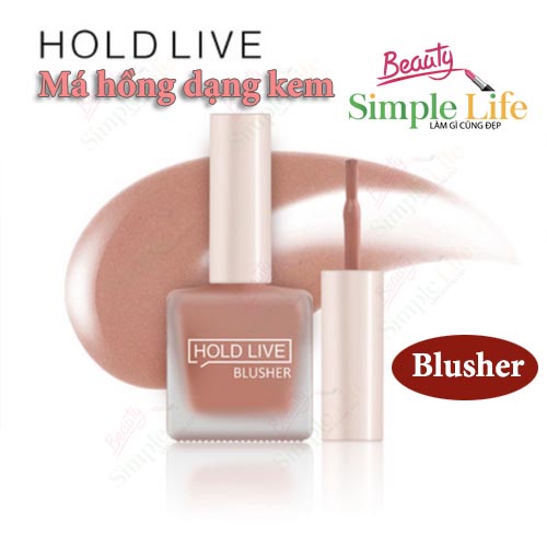 Má hồng dạng kem Hold Live Fruit Juice Blusher, óng ánh tự nhiên, bền màu không thấm nước (12.5g) | BigBuy360 - bigbuy360.vn