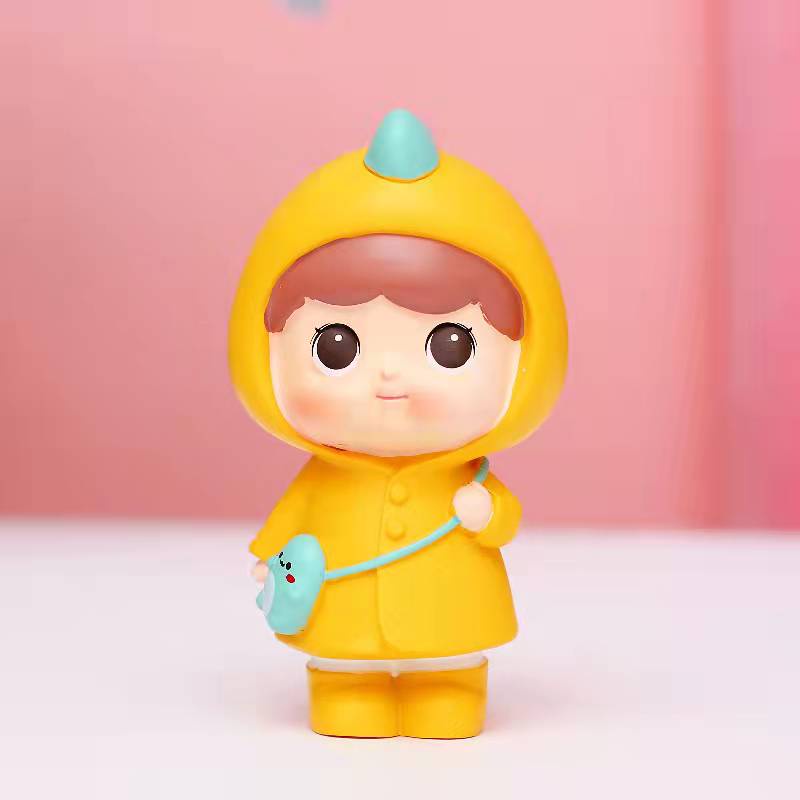 Phụ Kiện Trang Trí Bánh Kem Hình Cô Gái Đội Nón Lưỡi Trai Dễ Thương