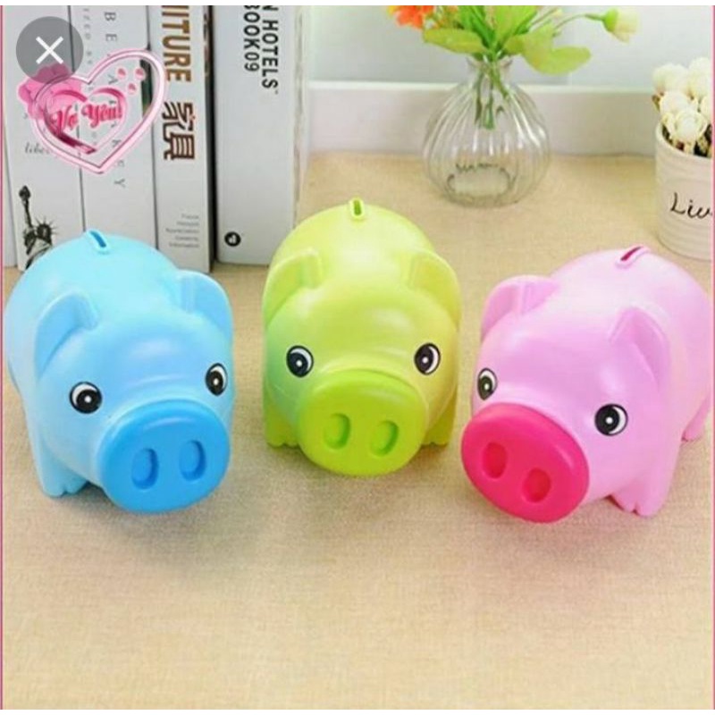 #Rẻ nhất sàn# Lợn nhựa, heo nhựa nhét tiền tiết kiệm đủ size to nhỏ - nhựa sáng đẹp, không độc hại, màu sắc phong phú