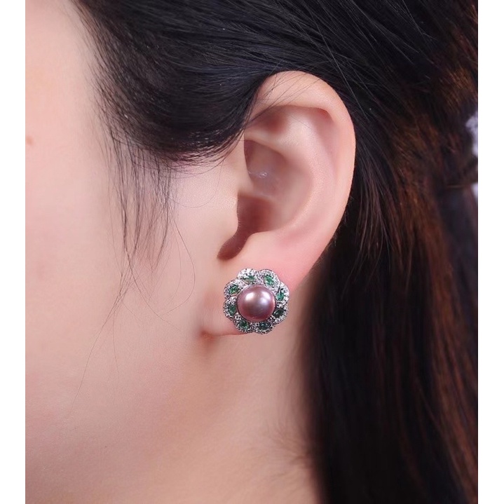 Bông tai trai thật kèm kiểm định Nhật