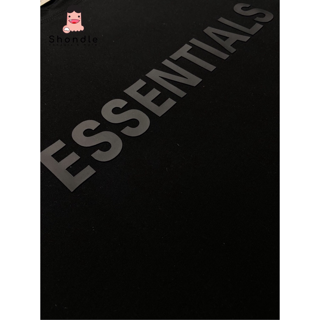 Áo THUN ESSENTIALS COTTON  - Vải Cao Cấp - TE Đen