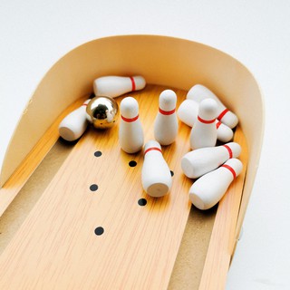 Bộ đồ chơi Bowling gỗ Bi sắt mini