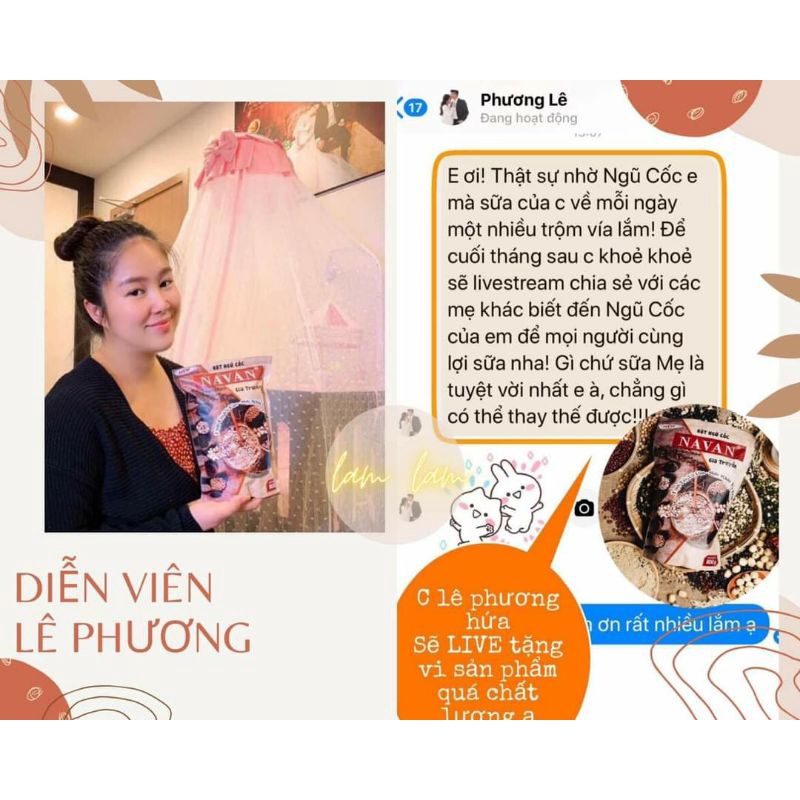 Bột ngũ cốc Navan Chính hãng, giúp lợi sữa , bổ sung dưỡng chất