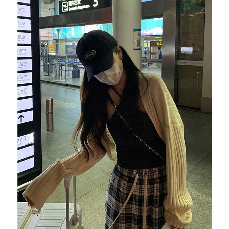 Áo khoác cardigan dệt kim lưng cao dáng rộng phong cách Hàn Quốc thoải mái dành cho nữ | BigBuy360 - bigbuy360.vn
