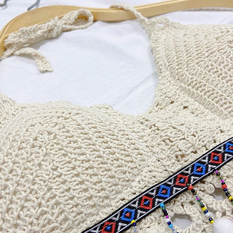 Áo Bikini Đan Móc Phong Cách Boho Nhiều Màu Sắc Thời Trang Mùa Hè Cho Nữ